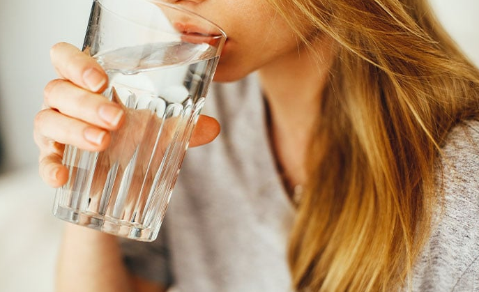 staying hydrated with filtered water